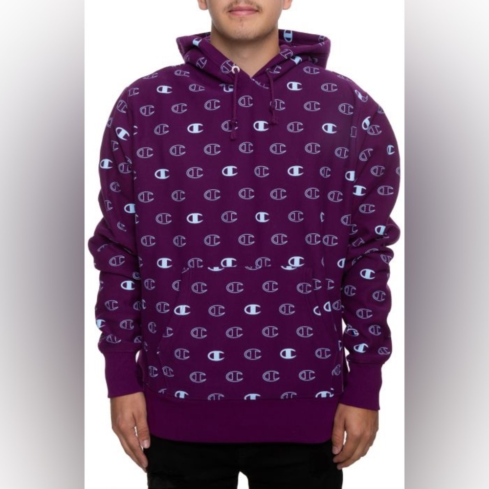 Champion REVERSE WEAVE ALL-OVER PRINT PULLOVER HOODIE